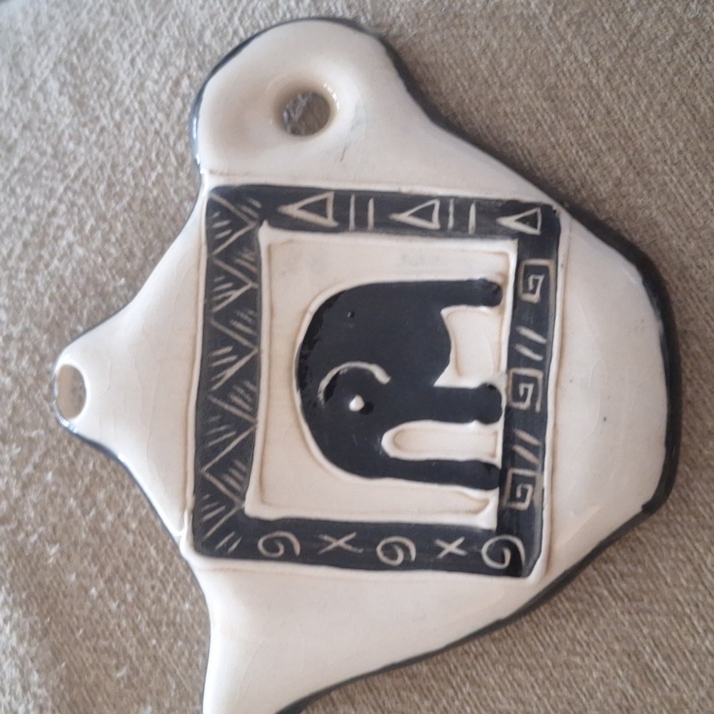 Tea Bag Holder Julian Keyser Hand Painted Ceramic 5"X 5"